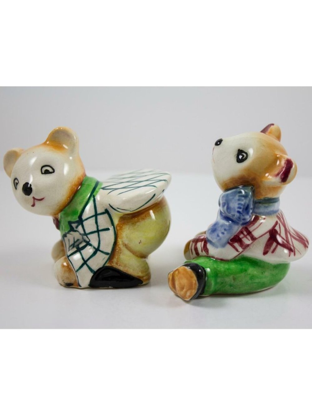 Vintage Hand Painted Ceramic Japan Leapers Bears Salt & Pepper Set Novelty - Picture 5 of 7